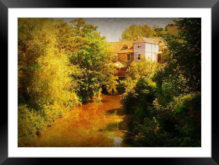 Frome Riverside. Framed Mounted Print by Heather Goodwin