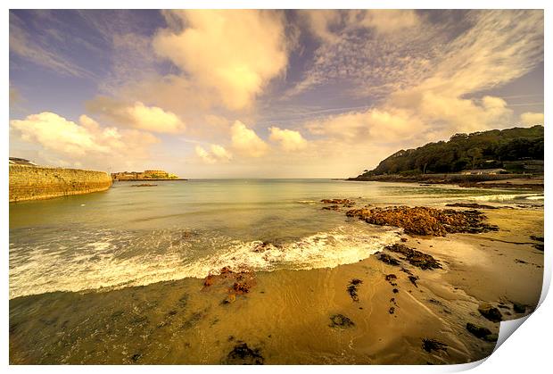 St Peter Port Beach Print by Rob Hawkins