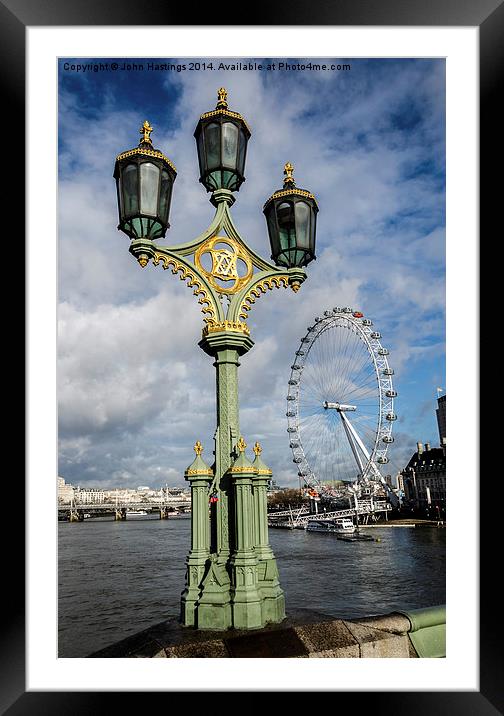London's Iconic Landmarks Framed Mounted Print by John Hastings