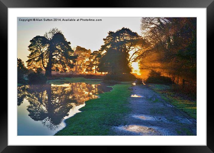 Early reflections Framed Mounted Print by Alan Sutton