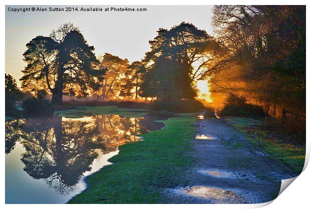 Early reflections Print by Alan Sutton