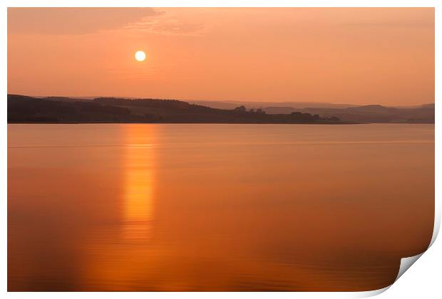 Sunset Derwent Reservoir Print by David Lewins (LRPS)
