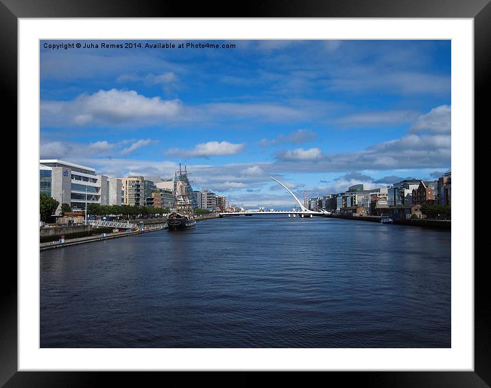 River Liffey Framed Mounted Print by Juha Remes