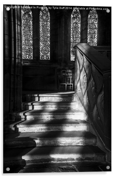 Sunlight on Stairs Glasgow Cathedral Acrylic by Tylie Duff Photo Art