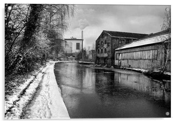 Sheffield Canal Frozen Acrylic by Darren Galpin