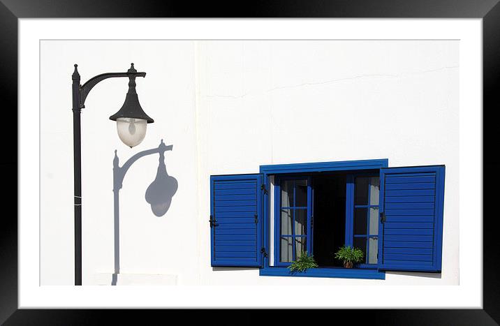 The Lamp and The Window Framed Mounted Print by Joyce Storey