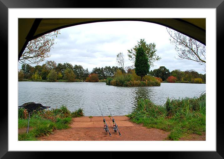 A Day on the Lake Framed Mounted Print by Karen Harding