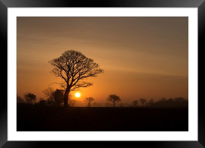 Winter Sunrise Framed Mounted Print by Simon Wrigglesworth