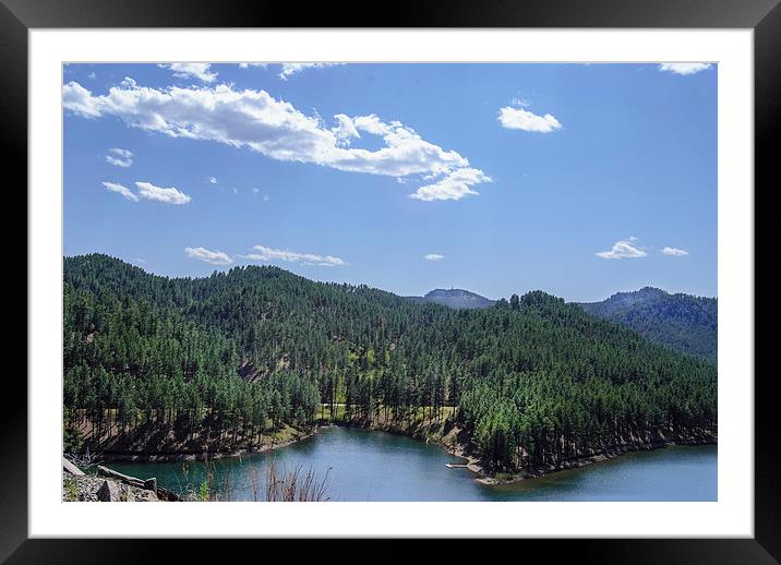 Rocky Mountain Lake Framed Mounted Print by Judy Hall-Folde