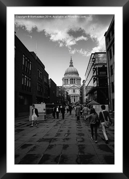 st pauls cathedral Framed Mounted Print by Brett watson