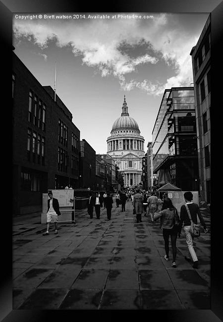 st pauls cathedral Framed Print by Brett watson
