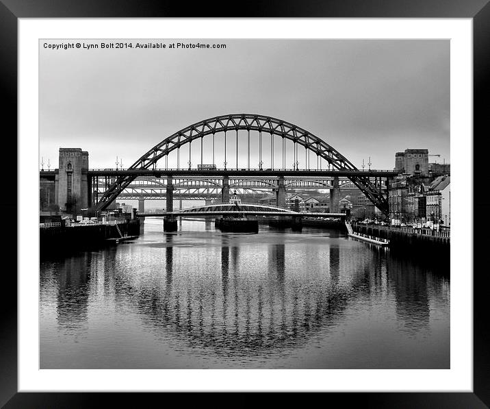 Tyne Bridge  Framed Mounted Print by Lynn Bolt