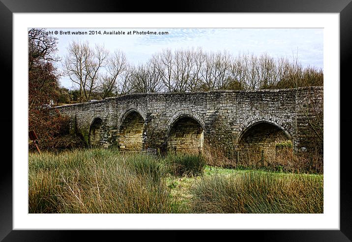 the bridge at test Framed Mounted Print by Brett watson