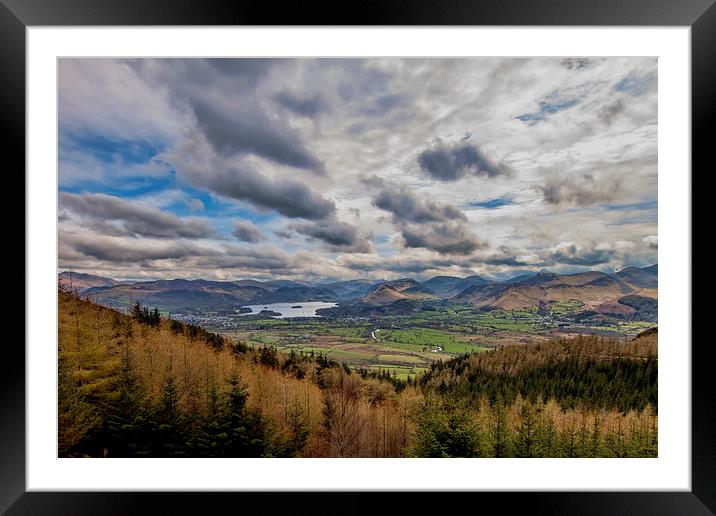 Overlooking Derwentwater Framed Mounted Print by Roger Green