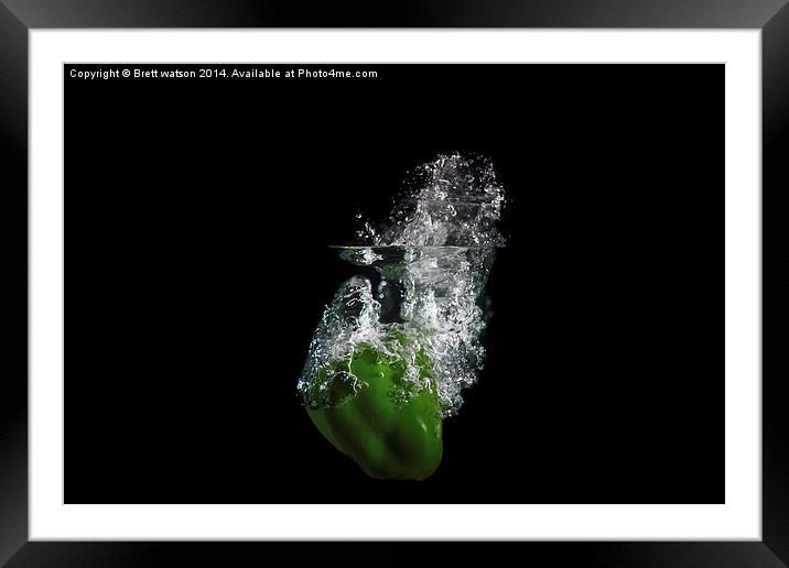 green pepper Framed Mounted Print by Brett watson
