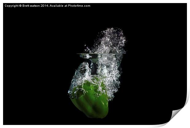 green pepper Print by Brett watson