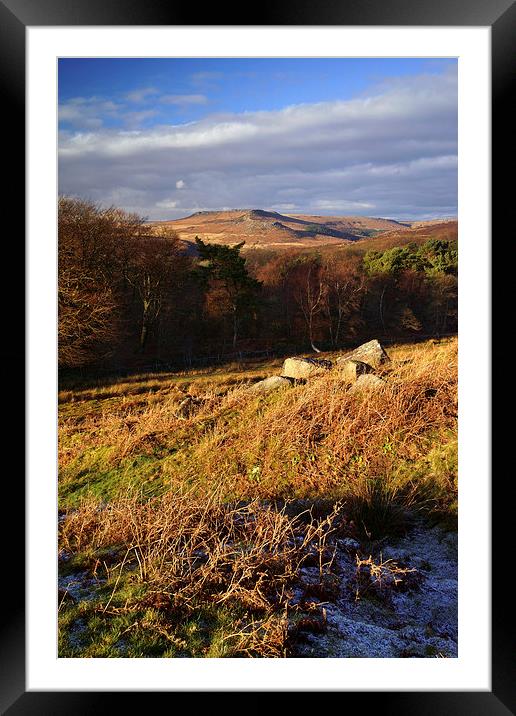 View across Burbage Valley Framed Mounted Print by Darren Galpin