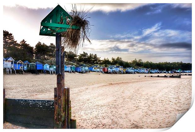 Beach huts Wells next the sea Print by Gary Pearson