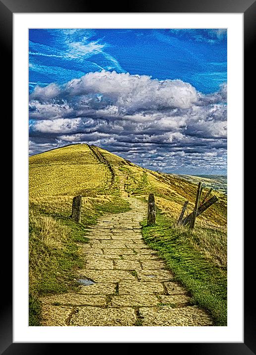 Lose Hill HDR Framed Mounted Print by Angela Wallace