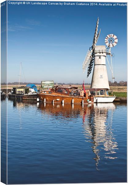 Thurne Mill Canvas Print by Graham Custance