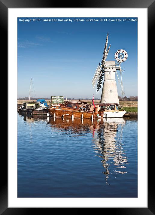 Thurne Mill Framed Mounted Print by Graham Custance