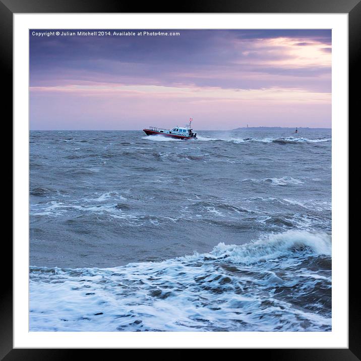 Rough seas Framed Mounted Print by Julian Mitchell
