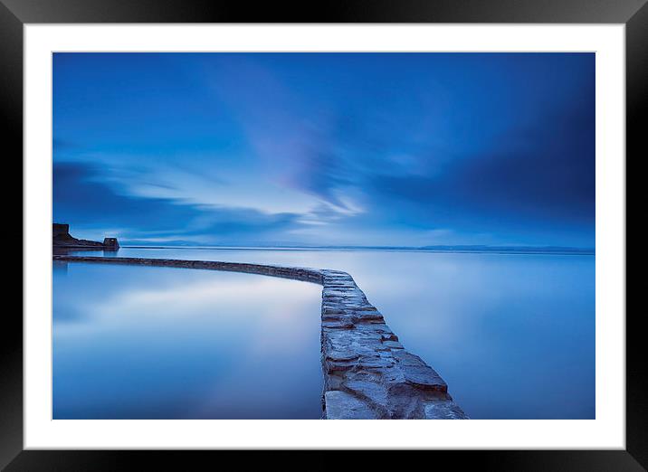 The Blue Lake @ Clevedon Framed Mounted Print by Gary Clark