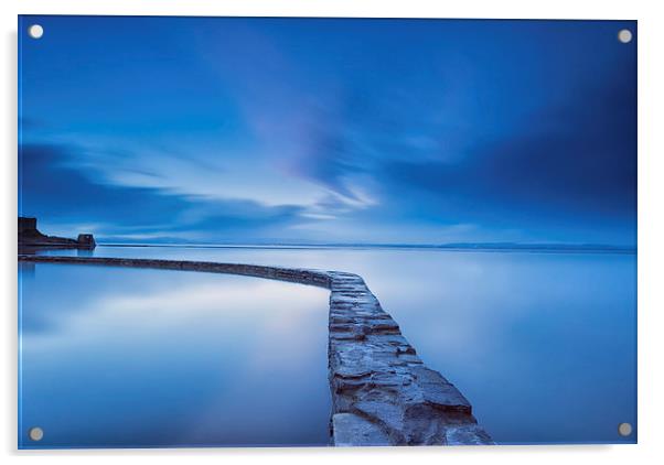 The Blue Lake @ Clevedon Acrylic by Gary Clark