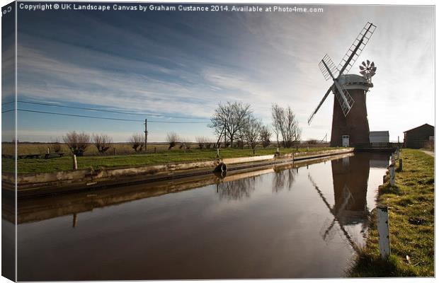 Horsey Mill Canvas Print by Graham Custance