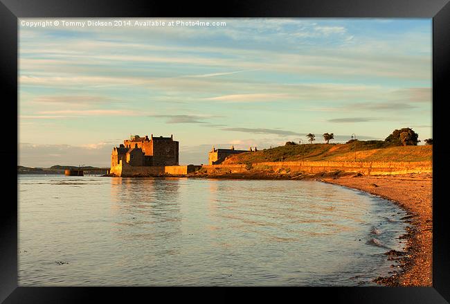 Majestic Sunset at Blackness Castle Framed Print by Tommy Dickson