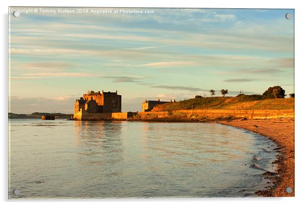 Majestic Sunset at Blackness Castle Acrylic by Tommy Dickson