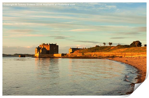 Majestic Sunset at Blackness Castle Print by Tommy Dickson