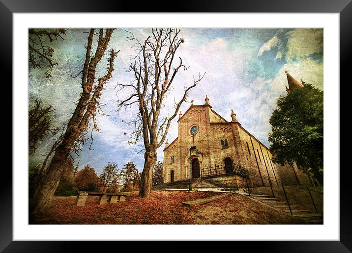 Church Levizzano in autumn, Modena Italy Framed Mounted Print by Guido Parmiggiani