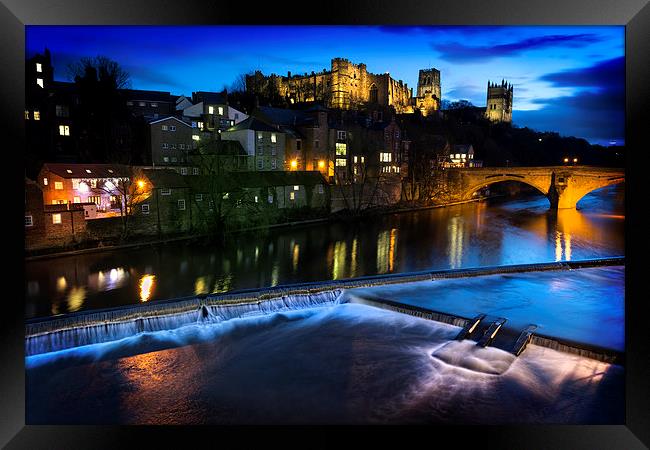 Durham at Night Framed Print by Kevin Tate