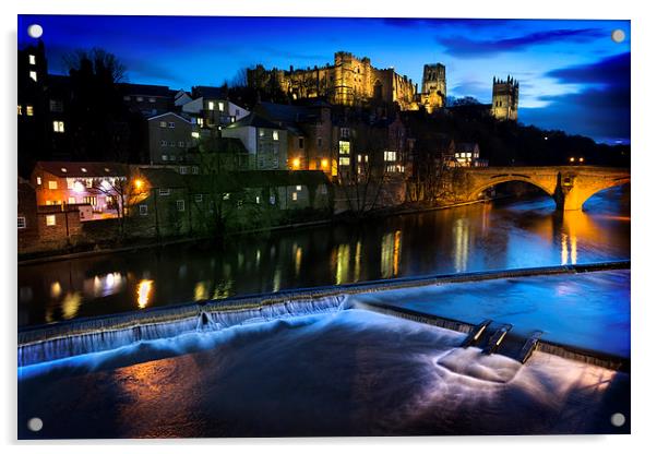 Durham at Night Acrylic by Kevin Tate