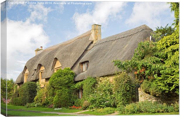 Cotswold Cottage Canvas Print by Pauline Tims