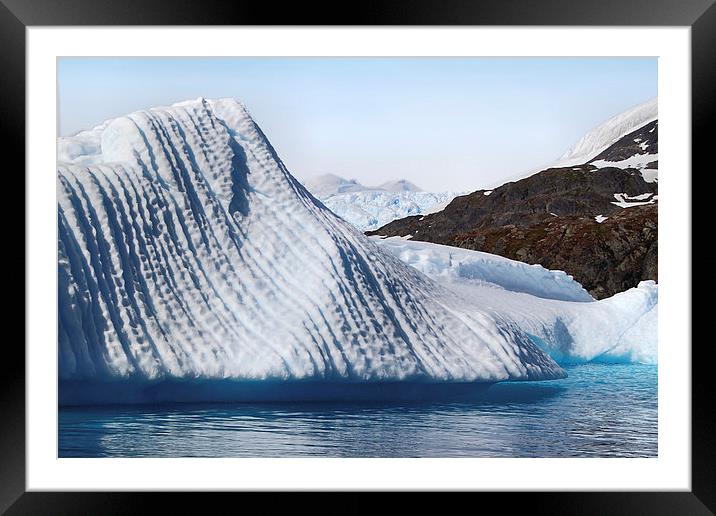 Iceberg & Mountains Antarctica Framed Mounted Print by Carole-Anne Fooks