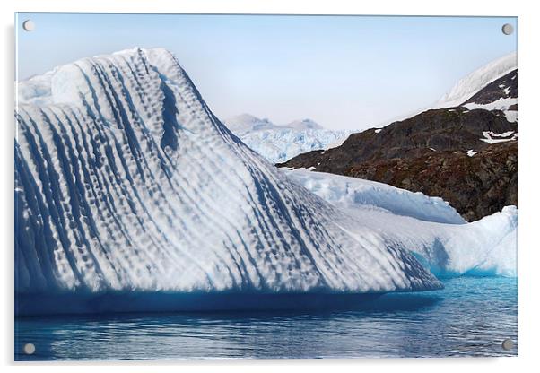 Iceberg & Mountains Antarctica Acrylic by Carole-Anne Fooks