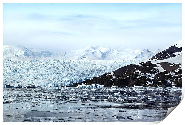 Glacier in Cierva Cove Antarctica Print by Carole-Anne Fooks