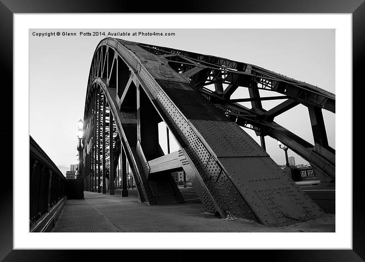 Newcastle Tyne Bridge Framed Mounted Print by Glenn Potts