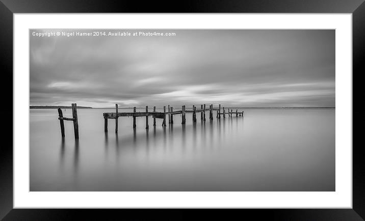 The Jetty High Key Framed Mounted Print by Wight Landscapes