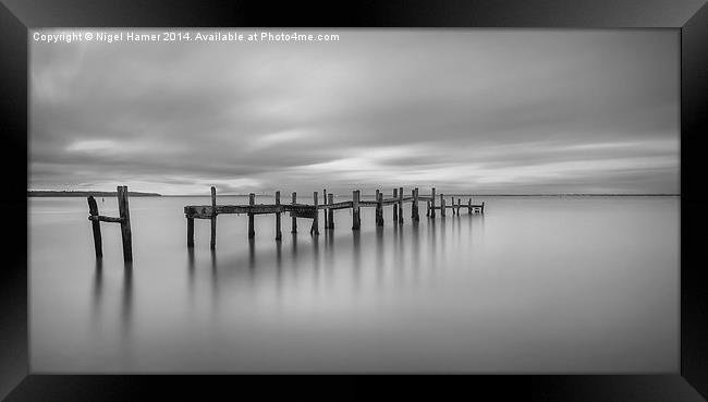 The Jetty High Key Framed Print by Wight Landscapes