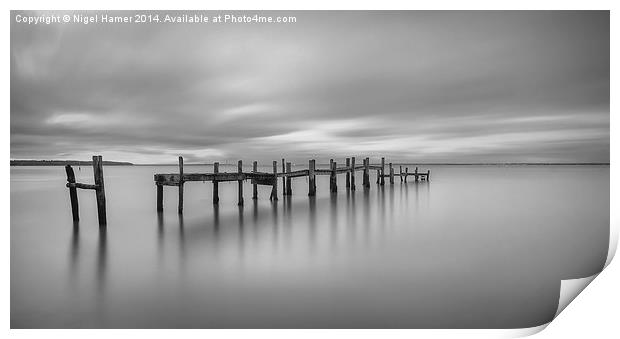 The Jetty High Key Print by Wight Landscapes