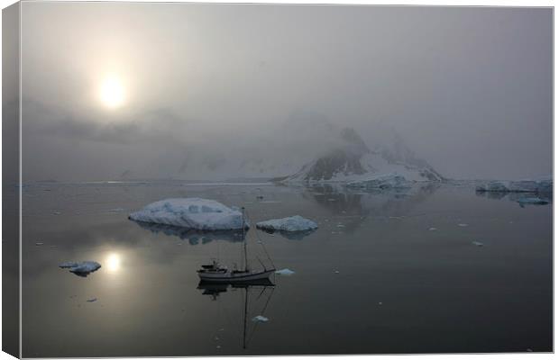 Antarctic Mist Canvas Print by Richard Simpson