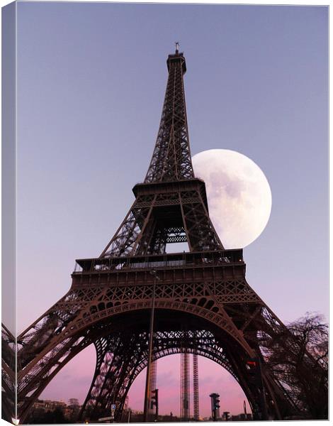 Majestic Parisian Nightscape Canvas Print by Les McLuckie