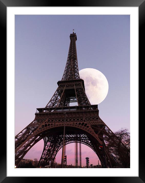 Majestic Parisian Nightscape Framed Mounted Print by Les McLuckie