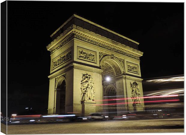 Illuminated Beauty of Traffic Canvas Print by Les McLuckie