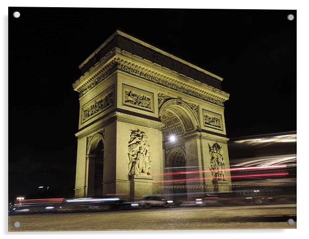 Illuminated Beauty of Traffic Acrylic by Les McLuckie