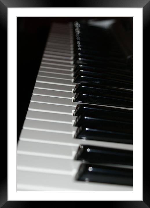 Piano Perspective Framed Mounted Print by Luis Lajas