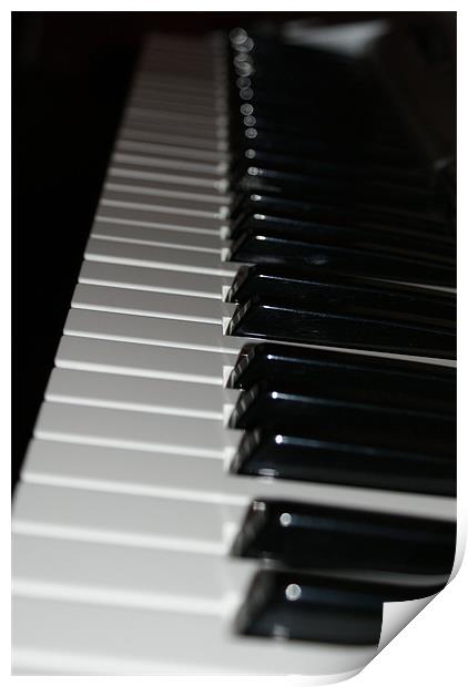 Piano Perspective Print by Luis Lajas